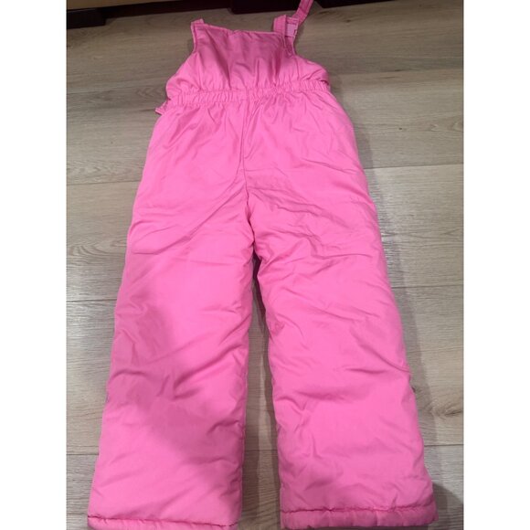 London Fog Pink Girls Snow Bib Overalls S/4 Polyester Material Winter Wear - Picture 2 of 8